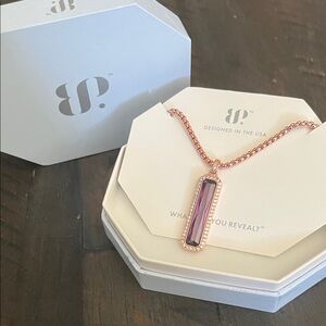 Make Them Look Amethyst Cubic Zirconia on Rose Gold plating